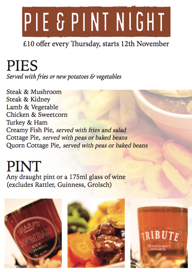 Pie and Pint for £10